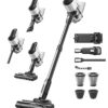 VACTechPro Akku Staubsauger kabellos F02 Lite,550W/50kPa akkustaubsauger mit 8‑stufigem Filtersystem, Selbststehend für Böden/Teppiche/Tierhaare 2 410B1VhfJ7L. SL500