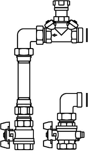 Oventrop OV Wärmemengenzähler-Anschluss-Set mit STRV Hycocon V für Verteiler, Eck 1 Oventrop OV Wärmemengenzähler-Anschluss-Set mit STRV Hycocon V für Verteiler, Eck