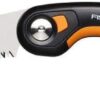 Fiskars Plus Klappsäge, Für dicke Stämme und Äste, 3 Schneidpositionen, Scharfes Power Tooth-Blatt, Grobzahnung, Blattlänge: 21 cm, Schwarz/Orange, SW69, 1067553 2 41W9YWDvnTL. AC SL1024