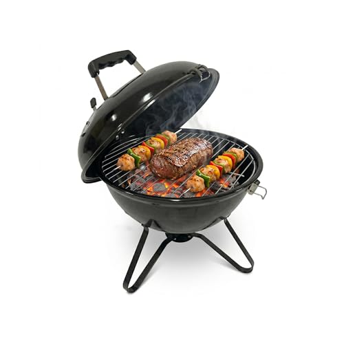Amig - Kohlengrill - 37 x 37 x 45 cm - Schwarz - Aus Stahl - Garten und Patio. Mod. KRYPTA 1 Amig - Kohlengrill - 37 x 37 x 45 cm - Schwarz - Aus Stahl - Garten und Patio. Mod. KRYPTA