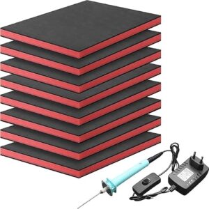 Zenselect Werkzeugeinlage, Hartschaumplatte 8er-Pack mit Schaumstoff Cutter Cut Precision Defined Werkzeugkiste, Geeignet für Flight Cases und Werkzeugaufbewahrung
