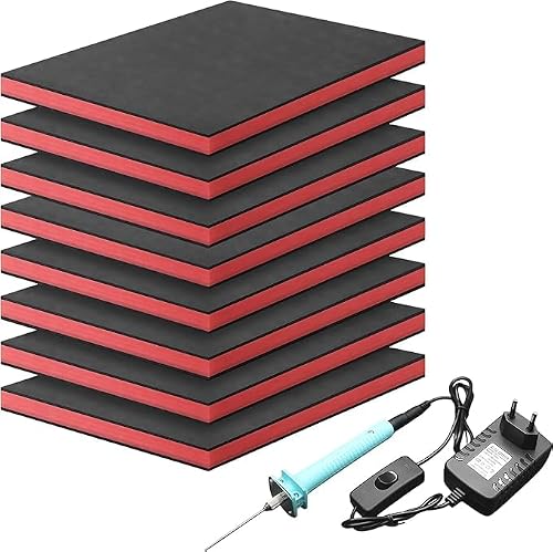 Zenselect Werkzeugeinlage, Hartschaumplatte 8er-Pack mit Schaumstoff Cutter Cut Precision Defined Werkzeugkiste, Geeignet für Flight Cases und Werkzeugaufbewahrung 1 Zenselect Werkzeugeinlage, Hartschaumplatte 8er-Pack mit Schaumstoff Cutter Cut Precision Defined Werkzeugkiste, Geeignet für Flight Cases und Werkzeugaufbewahrung