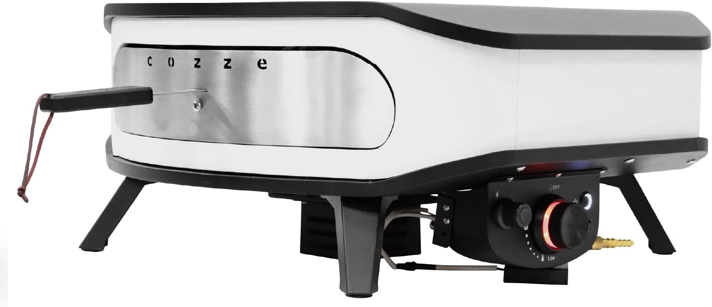 cozze® 17" Gas-Pizzaofen mit rotierendem Pizzastein | LED & Tür | 50 mbar | inkl. Regler & 1,1 m Gasschlauch | Ø42,5 cm Stein | Outdoor Pizzaofen | Perfekt für knusprige Pizzen 4 cozze® 17" Gas-Pizzaofen mit rotierendem Pizzastein | LED & Tür | 50 mbar | inkl. Regler & 1,1 m Gasschlauch | Ø42,5 cm Stein | Outdoor Pizzaofen | Perfekt für knusprige Pizzen – Bild 4