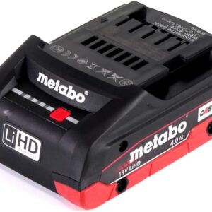 metabo LiHD Akkupack - 18 V / 4.0 Ah - Hochleistungs-Batterie für Lange Laufzeiten, intelligente Akkuverwaltung, AIR Cooled Ladetechnologie - Akku für anspruchsvolle Anwendungen