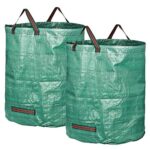 GardenMate 2X 272l Gartensack Laubsack Gartenabfallsack stabil - Gartensäcke für Gartenabfälle - Laubsäcke Rasenschnitt - Grünschnittsäcke faltbar, groß, robust aus Polypropylen-Gewebe 150GSM