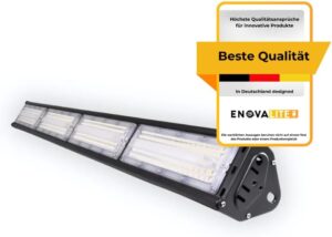 LED Hallenleuchte 200W 5000K Neutralweiß 24000lm - Industrie Hallenstrahler für Werkstatt, Lager, Garage - 120lm/W IP65 IK10 ENEC – High Bay Industrielampe Hallenbeleuchtung