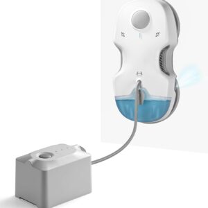 HUTT S7 Plus Fensterputzroboter Akku kabellos, Abnehmbarer Akku, 60 Min Laufzeit, 6500 Pa Saugkraft, 3D schwebendes Doppelpad, automatischer Fensterreiniger mit Sprühfunktion, 80 ml Tank, Koffer