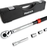 Hairich Drehmomentschlüssel 1/2 Zoll für Auto, 20–230 Nm, Torque Wrench 5-tlg. Set mit Verlängerung & Stecknüssen (17/19/21 mm) – für Reifenwechsel & Motorrad