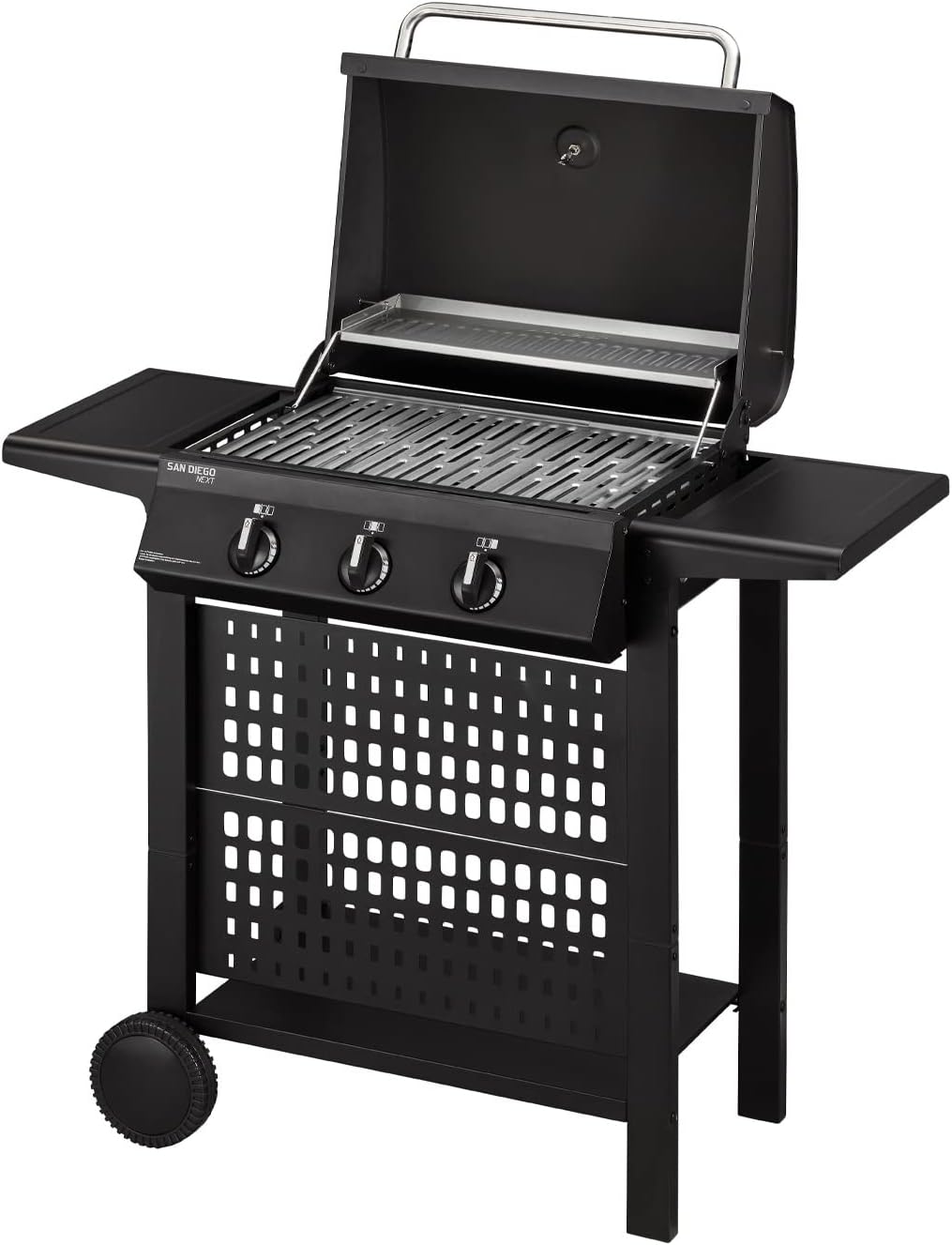 Enders Gasgrill SAN DIEGO NEXT 3, 3 Brenner aus Edelstahl, mit Grillthermometer, kleiner, Camping, Edelstahlrost, Balkon Gas Grill,stabile Seitenablagen#80166 1 Enders Gasgrill SAN DIEGO NEXT 3, 3 Brenner aus Edelstahl, mit Grillthermometer, kleiner, Camping, Edelstahlrost, Balkon Gas Grill,stabile Seitenablagen#80166