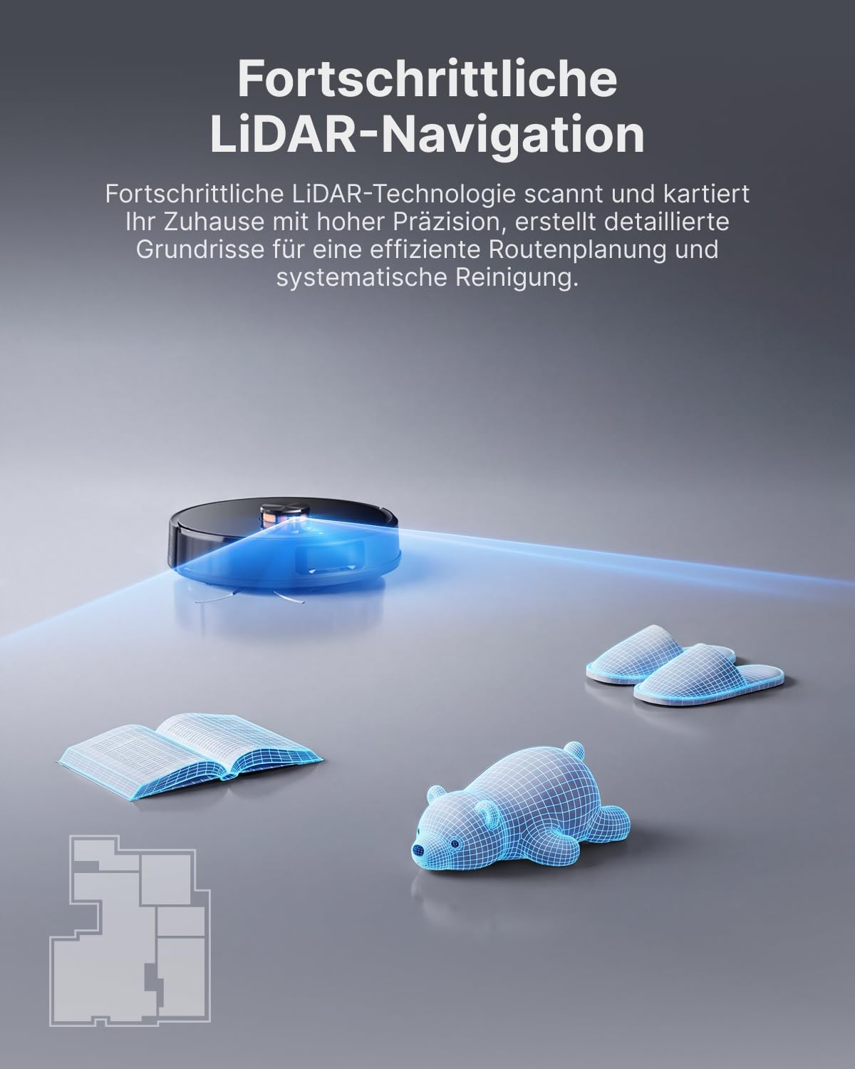VONKO S6 Pro Saugroboter mit Wischfunktion und Absaugstation, 8000Pa Saugkraft,LiDAR 2.0 Laser Navigation,180 Min.Laufzeit,Teppicherkennung,App/Alexa,Ideal für Tierhaare, Hartböden,Schwarz 5 VONKO S6 Pro Saugroboter mit Wischfunktion und Absaugstation, 8000Pa Saugkraft,LiDAR 2.0 Laser Navigation,180 Min.Laufzeit,Teppicherkennung,App/Alexa,Ideal für Tierhaare, Hartböden,Schwarz – Bild 5