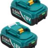 2×5500mAh 18 V Li-Ion Ersatzakku für Makita Kompatibel mit BL1855 | BL1815 BL1830 BL1840 BL1850 BL1860 BL1890 BL1415 BL1430 BL1440 6 616YIfwWzgL. AC SL1500