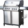 SANTOS Gasgrill S-418 Pro Edelstahl - Premium Gasgrill 4 Brenner - 800°C Infrarot Seitenbrenner & Heckbrenner - Langlebiger BBQ Gas Grill mit optimaler Isolierung - Edelstahl Grillrost & Warmhalterost 3 616q20UiVL. AC SL1200
