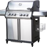 SANTOS Gasgrill S-418 Pro Edelstahl - Premium Gasgrill 4 Brenner - 800°C Infrarot Seitenbrenner & Heckbrenner - Langlebiger BBQ Gas Grill mit optimaler Isolierung - Edelstahl Grillrost & Warmhalterost