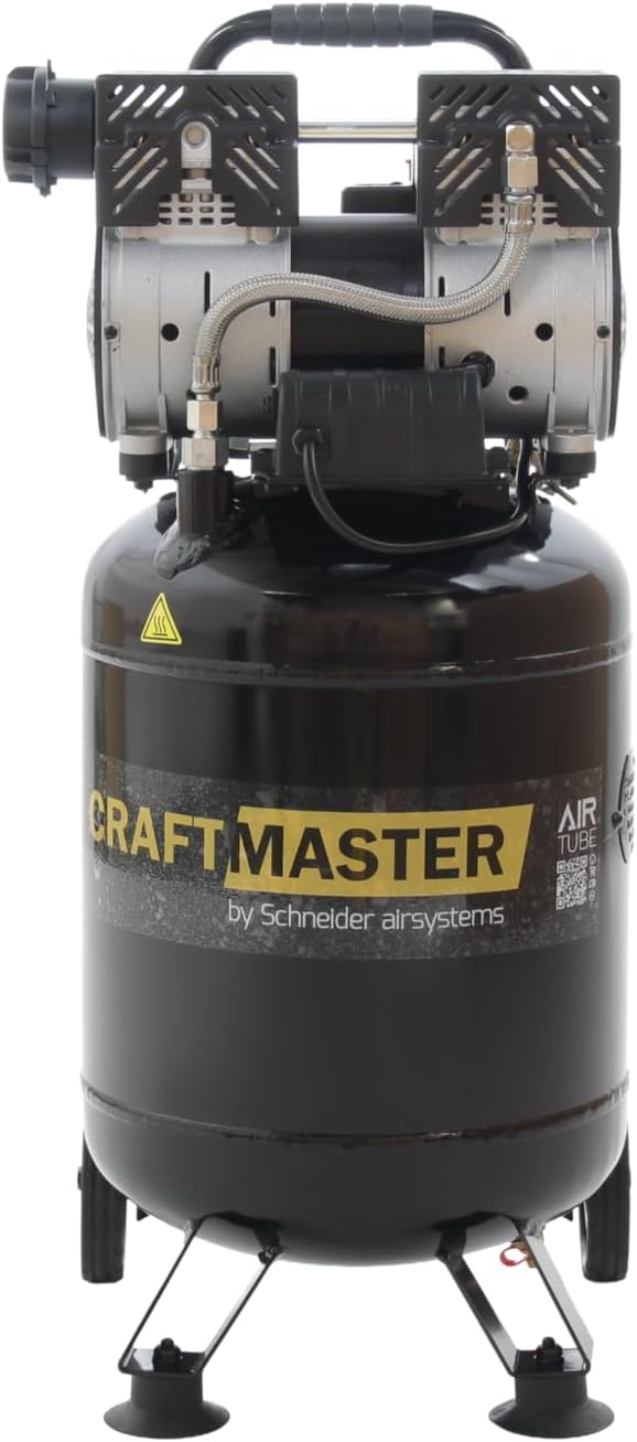 SCHNEIDER CRAFTMASTER Vertikaler, leiser, ölfreier Kompressor 30-Liter-Tank Maximaler Druck 8 bar Leistung: 1 PS Geräuschpegel: 58 dB LpA 2 SCHNEIDER CRAFTMASTER Vertikaler, leiser, ölfreier Kompressor 30-Liter-Tank Maximaler Druck 8 bar Leistung: 1 PS Geräuschpegel: 58 dB LpA – Bild 2