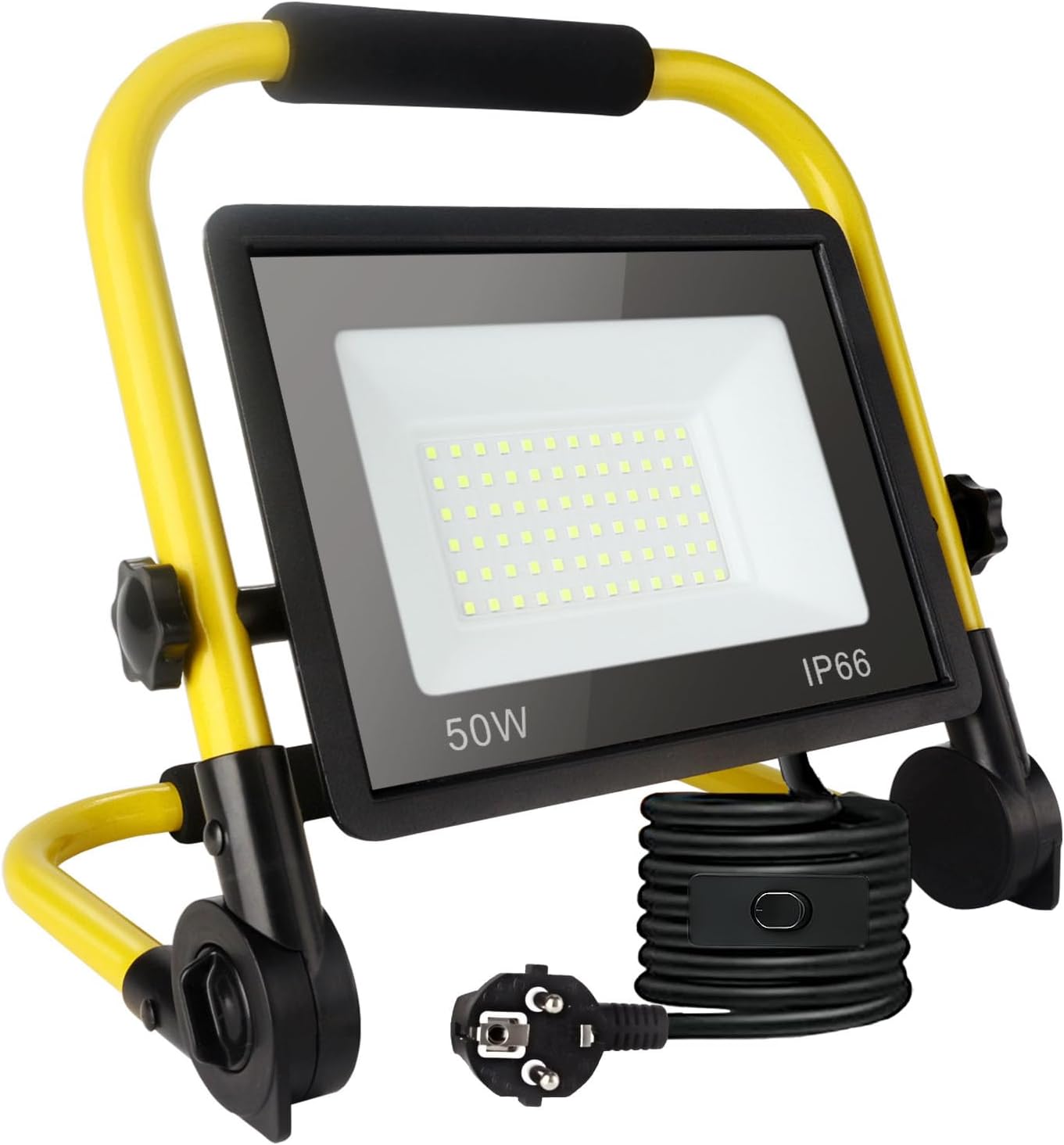 50W Led Baustrahler,5400LM Superhelle Arbeitsleuchte,Tragbares Baustrahler,6000K TageslichtWeiß,Ip66 Wasserdicht,Eu-Stecker Bauleuchten mit 3.5M Kabel und Schalter für Werkstatt,Garage,Garten 1 50W Led Baustrahler,5400LM Superhelle Arbeitsleuchte,Tragbares Baustrahler,6000K TageslichtWeiß,Ip66 Wasserdicht,Eu-Stecker Bauleuchten mit 3.5M Kabel und Schalter für Werkstatt,Garage,Garten