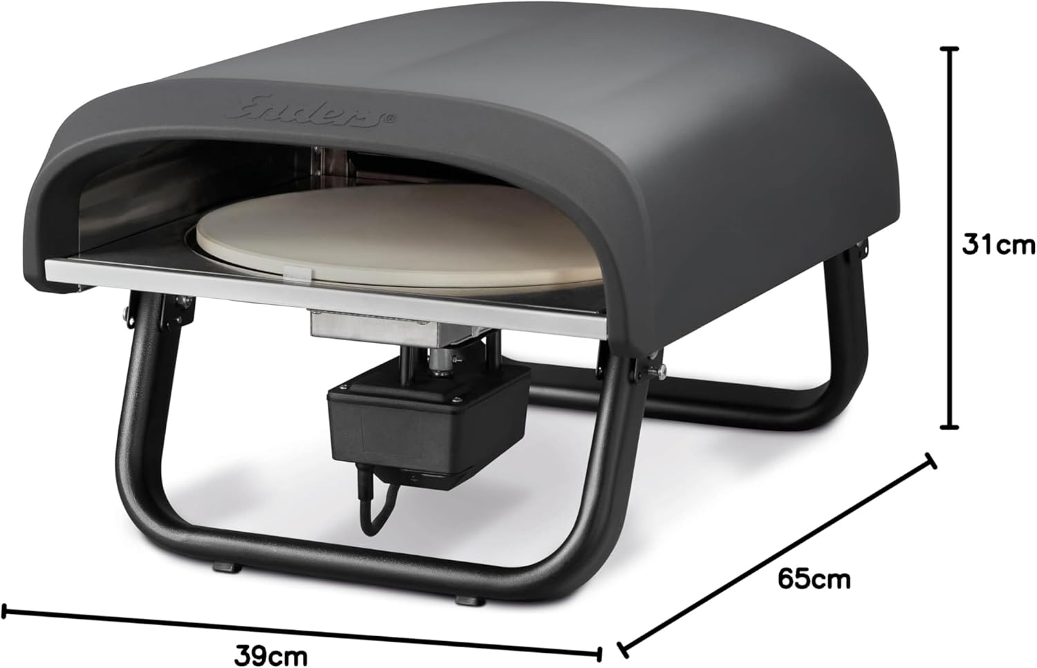 Enders® Pizzaofen PACO™ Rotate, Pizzastein rund, Thermometer, Pizza, Edelstahlbrenner, 4kW, Cordierit-Pizzastein 30,5cm, rotierend, stufenlos regulierbarer Edelstahlbrenner #31316 5 Enders® Pizzaofen PACO™ Rotate, Pizzastein rund, Thermometer, Pizza, Edelstahlbrenner, 4kW, Cordierit-Pizzastein 30,5cm, rotierend, stufenlos regulierbarer Edelstahlbrenner #31316 – Bild 5
