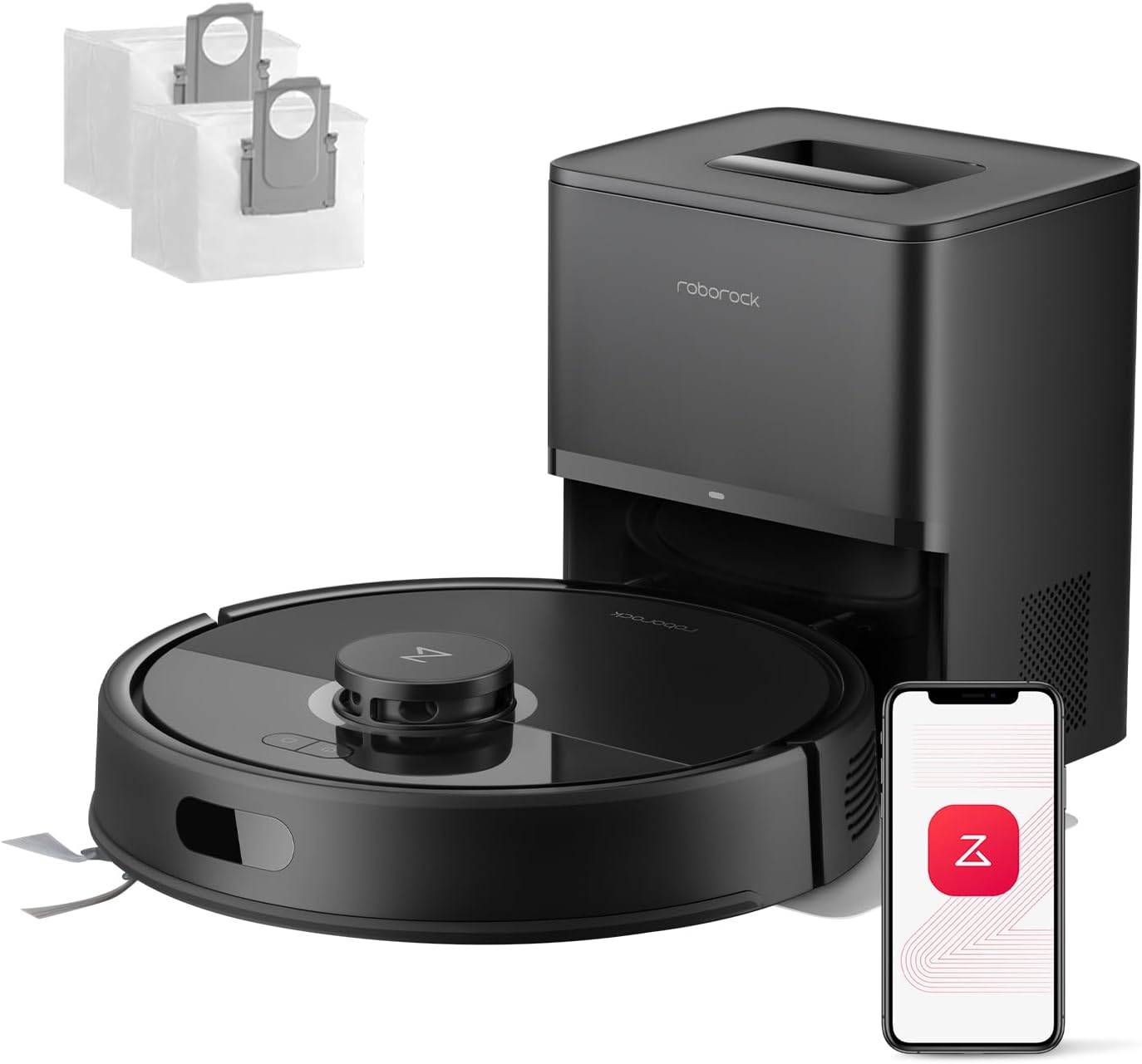 roborock Q7 L5+ Set Saugroboter mit Wischfunktion Absaugstation, 8.000 Pa | Dual Anti-Tangle System, LiDAR-Navigation, Elektronischer Wassertank, Ideal für Teppiche und Tierhaare, APP Steuerung,Schwarz 1 roborock Q7 L5+ Set Saugroboter mit Wischfunktion Absaugstation, 8.000 Pa | Dual Anti-Tangle System, LiDAR-Navigation, Elektronischer Wassertank, Ideal für Teppiche und Tierhaare, APP Steuerung,Schwarz