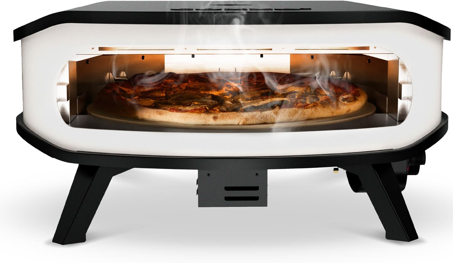 cozze® 17" Gas-Pizzaofen mit rotierendem Pizzastein | LED & Tür | 50 mbar | inkl. Regler & 1,1 m Gasschlauch | Ø42,5 cm Stein | Outdoor Pizzaofen | Perfekt für knusprige Pizzen 3 cozze® 17" Gas-Pizzaofen mit rotierendem Pizzastein | LED & Tür | 50 mbar | inkl. Regler & 1,1 m Gasschlauch | Ø42,5 cm Stein | Outdoor Pizzaofen | Perfekt für knusprige Pizzen – Bild 3