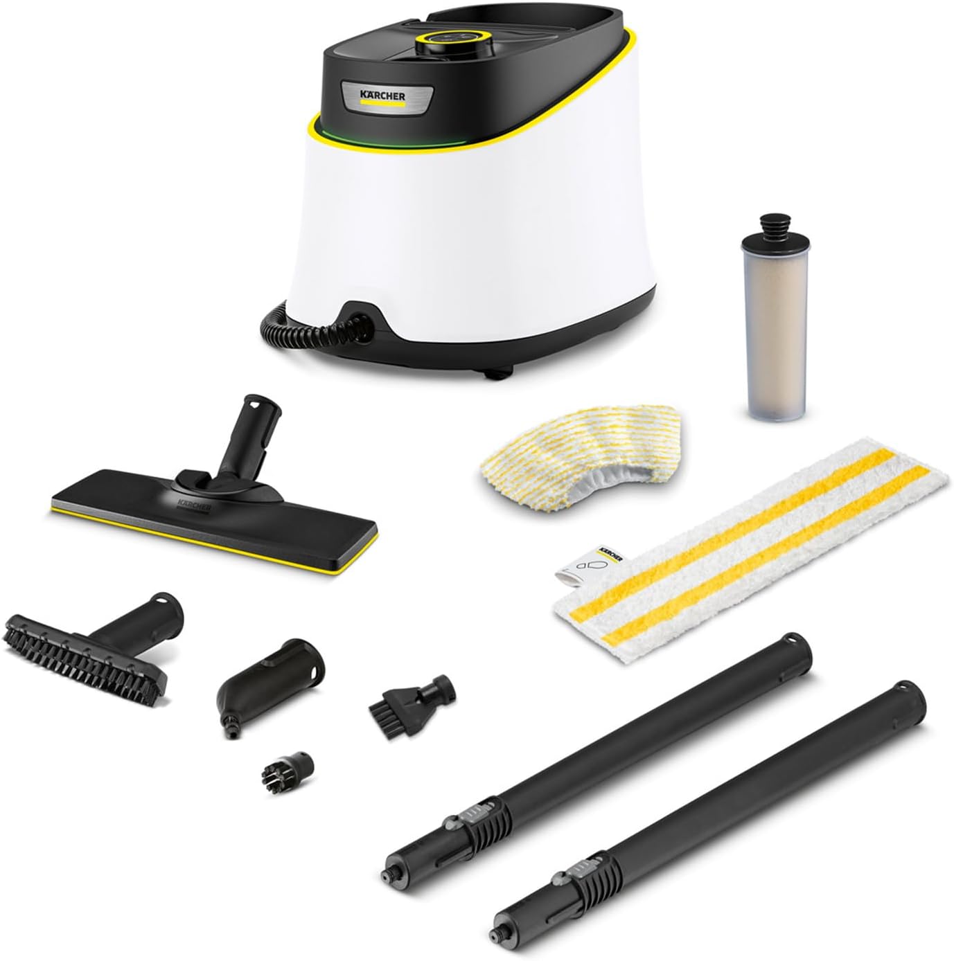 Kärcher Dampfreiniger SC 3 Deluxe, Dampfdruck: 3,5 bar, Aufheizzeit: 30 s, Leistung: 1.900 W, Flächenleistung: 75 m², Tank: 1 l, mit Bodenreinigungsset, Mikrofaser-Bezug, Düsen und Rundbürste, Weiß 1 Kärcher Dampfreiniger SC 3 Deluxe, Dampfdruck: 3,5 bar, Aufheizzeit: 30 s, Leistung: 1.900 W, Flächenleistung: 75 m², Tank: 1 l, mit Bodenreinigungsset, Mikrofaser-Bezug, Düsen und Rundbürste, Weiß