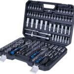 Scheppach Werkzeugkoffer TB180 Steckschlüsselsatz 180-tlg | 1/4"+3/8"+1/2" Ratschen, Verlängerung, Schraubendreher, Stecknüssen & Bits | Sechs- und Vierkant Ratschenkasten Knarrenkasten Werkzeug-Set