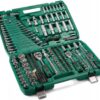 Steckschlüsselsatz 216-teilig 1/2" 3/8" 1/4" Koffer | Profi-Werkzeugkoffer, Cr-V Stahl, Ratschen, Nüsse, Bits, für KFZ-Werkstatt & Heimwerker 3 61ouLakvE6L. AC SL1024