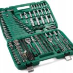 Steckschlüsselsatz 216-teilig 1/2" 3/8" 1/4" Koffer | Profi-Werkzeugkoffer, Cr-V Stahl, Ratschen, Nüsse, Bits, für KFZ-Werkstatt & Heimwerker