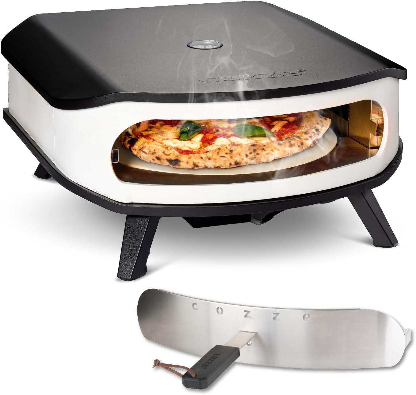 cozze® 17" Gas-Pizzaofen mit rotierendem Pizzastein | LED & Tür | 50 mbar | inkl. Regler & 1,1 m Gasschlauch | Ø42,5 cm Stein | Outdoor Pizzaofen | Perfekt für knusprige Pizzen 1 cozze® 17" Gas-Pizzaofen mit rotierendem Pizzastein | LED & Tür | 50 mbar | inkl. Regler & 1,1 m Gasschlauch | Ø42,5 cm Stein | Outdoor Pizzaofen | Perfekt für knusprige Pizzen