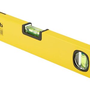 kwb Aluminium-Wasserwaage 40 cm, 0,5 mm/m Genauigkeit, Hoch präzise geschliffen, je 1 Horizontal und Vertikallibelle, Aluminium, Wasserwaage