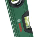 Bosch Wasserwaage 25cm (präzise Ausrichtung mit 2 fluoreszierenden Libellen für horizontales und vertikales Ablesen; metrische Skala; hochpräzise; Aluminiumgehäuse; Softgrip-Stoßfänger; V-Nut)