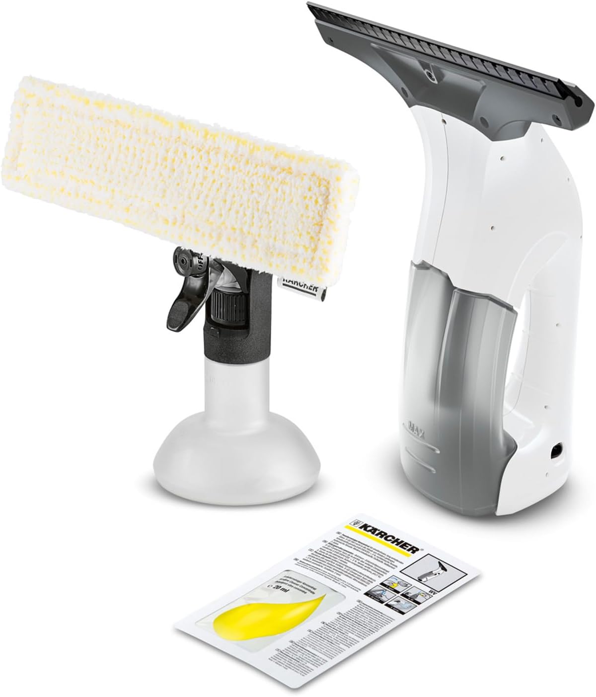 Kärcher Fenstersauger WV 1 Plus, Akkulaufzeit: 20 min, LED-Ladezustandsanzeige, Schmutzwassertank: 100 ml, Gewicht: 0,5 kg, Sprühflasche mit Mikrofaserbezug, 20 ml, Arbeitsbreite der Absaugdüse 250 mm 1 Kärcher Fenstersauger WV 1 Plus, Akkulaufzeit: 20 min, LED-Ladezustandsanzeige, Schmutzwassertank: 100 ml, Gewicht: 0,5 kg, Sprühflasche mit Mikrofaserbezug, 20 ml, Arbeitsbreite der Absaugdüse 250 mm