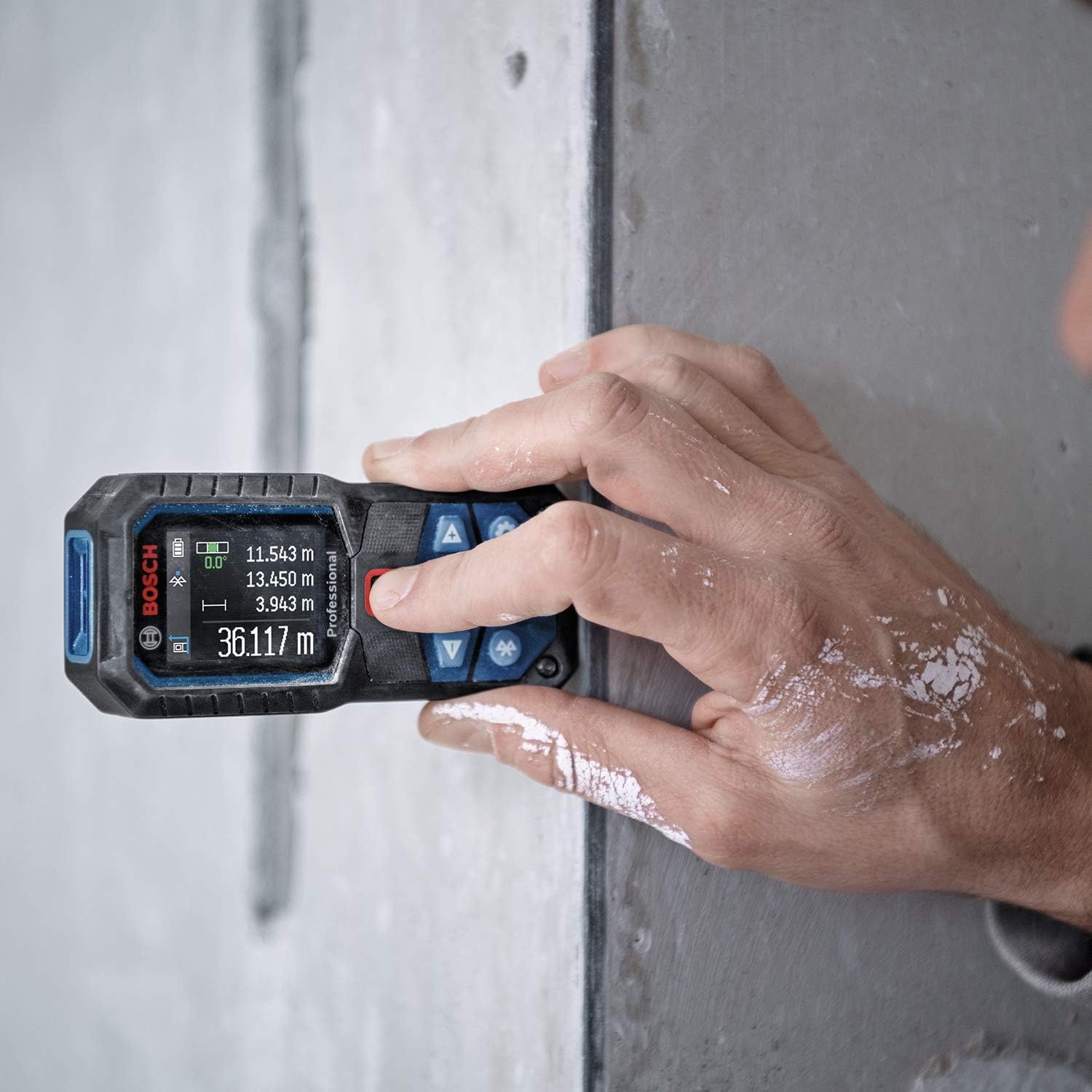 Bosch Professional Laser-Entfernungsmesser GLM 50-27 C (Reichweite: bis 50 m, robust, IP65, Bluetooth-Datenübertragung, 2 AA-Batterien, Schlaufe, Tasche) 3 Bosch Professional Laser-Entfernungsmesser GLM 50-27 C (Reichweite: bis 50 m, robust, IP65, Bluetooth-Datenübertragung, 2 AA-Batterien, Schlaufe, Tasche) – Bild 3