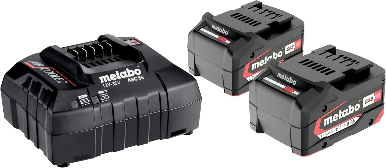 metabo Basis Set mit 2X 18V 2,0Ah Li-Power Akku & SC 30 Charger | System Zubehör für 18Volt Akkugeräte, Lihd kompatibel, Li-Ion Akkupacks mit Kapazitätsanzeige für Metabo Maschinen & CAS 2 metabo Basis Set mit 2X 18V 2,0Ah Li-Power Akku & SC 30 Charger | System Zubehör für 18Volt Akkugeräte, Lihd kompatibel, Li-Ion Akkupacks mit Kapazitätsanzeige für Metabo Maschinen & CAS – Bild 2