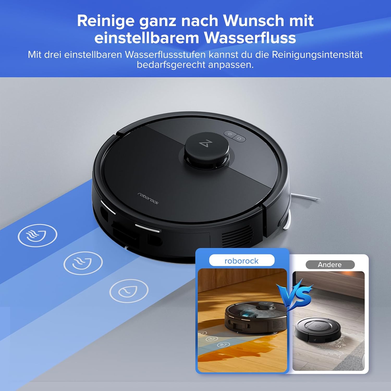 roborock Q7 L5+ Set Saugroboter mit Wischfunktion Absaugstation, 8.000 Pa | Dual Anti-Tangle System, LiDAR-Navigation, Elektronischer Wassertank, Ideal für Teppiche und Tierhaare, APP Steuerung,Schwarz 5 roborock Q7 L5+ Set Saugroboter mit Wischfunktion Absaugstation, 8.000 Pa | Dual Anti-Tangle System, LiDAR-Navigation, Elektronischer Wassertank, Ideal für Teppiche und Tierhaare, APP Steuerung,Schwarz – Bild 5