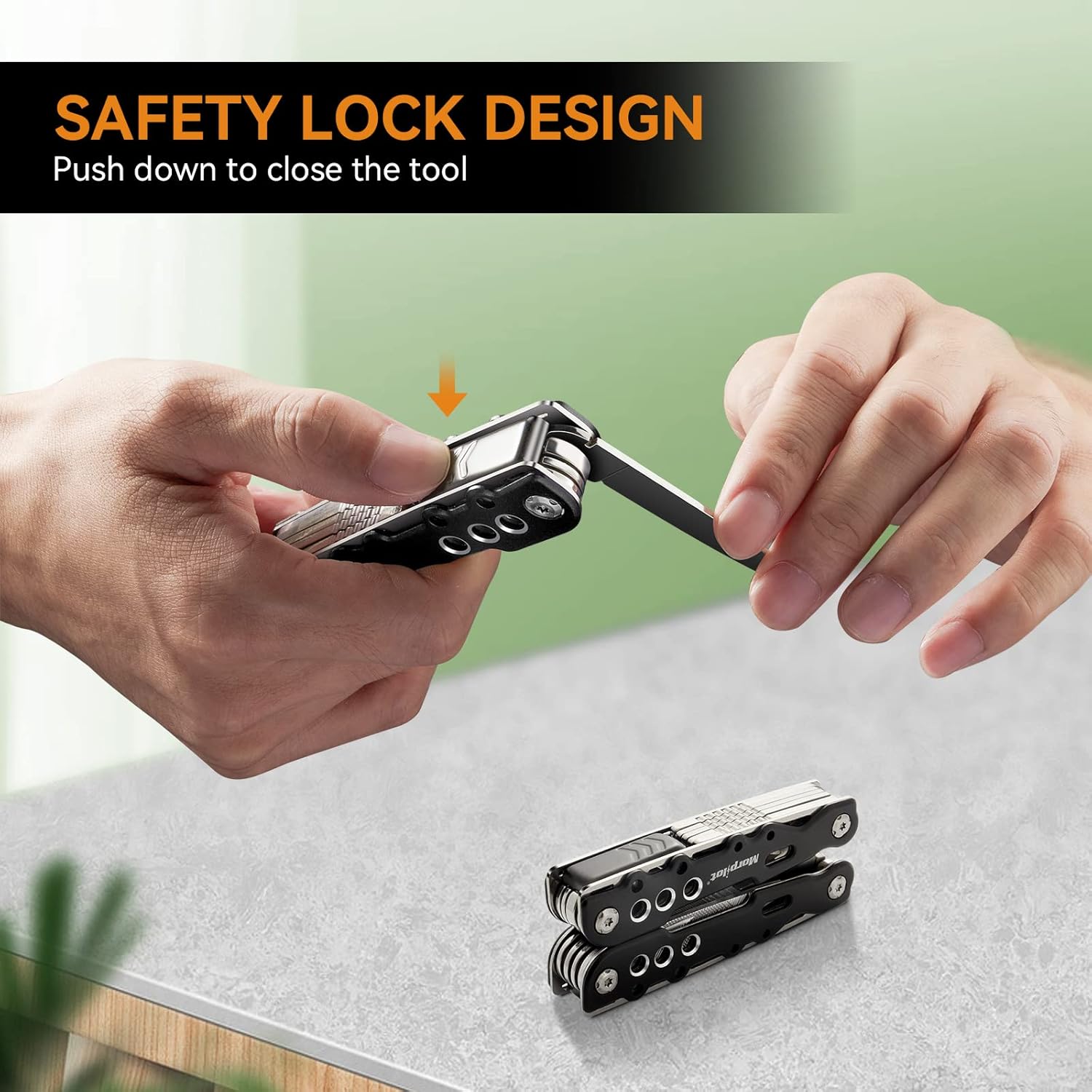 morpilot Multitool Werkzeug, 25 in 1 Faltbares Edelstahl Multifunktionale Zange, Multitools als Schneider, Flaschenöffner und Karabiner, mit 11 Schraubendreher Bits und Gurtcliptasche 3 morpilot Multitool Werkzeug, 25 in 1 Faltbares Edelstahl Multifunktionale Zange, Multitools als Schneider, Flaschenöffner und Karabiner, mit 11 Schraubendreher Bits und Gurtcliptasche – Bild 3