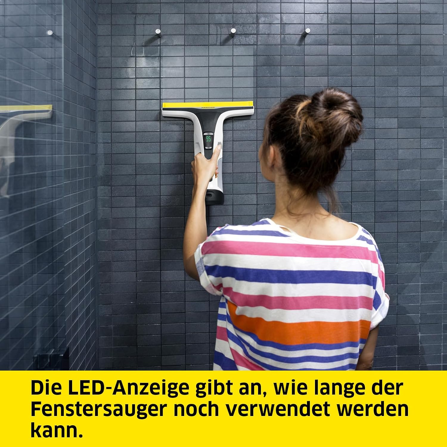 KÄRCHER Akku-Fenstersauger WV 6 Plus, extra Lange Akkulaufzeit von 100 min, LED-Ladezustandsanzeige, wechselbare Absaugdüse: 280 mm, Sprühflasche mit Mikrofaserbezug, 20 ml Fensterreiniger-Konzentrat 4 KÄRCHER Akku-Fenstersauger WV 6 Plus, extra Lange Akkulaufzeit von 100 min, LED-Ladezustandsanzeige, wechselbare Absaugdüse: 280 mm, Sprühflasche mit Mikrofaserbezug, 20 ml Fensterreiniger-Konzentrat – Bild 4