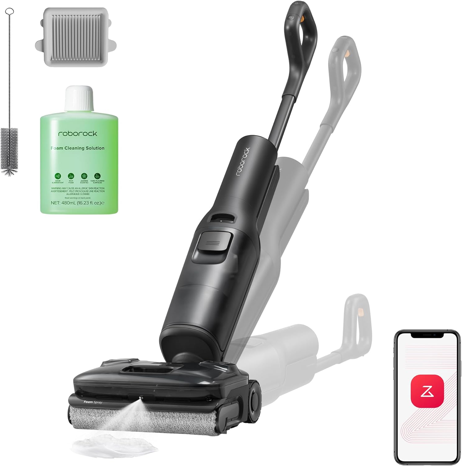 roborock F25 ACE Pro Nass-Trockensauger, 25000Pa, JetFoaming gegen Flecken, Anti-Haar-Verwicklung, 180° Flach-Design, Heißwasser-Selbstreinigung & Heißlufttrocknung 1 roborock F25 ACE Pro Nass-Trockensauger, 25000Pa, JetFoaming gegen Flecken, Anti-Haar-Verwicklung, 180° Flach-Design, Heißwasser-Selbstreinigung & Heißlufttrocknung