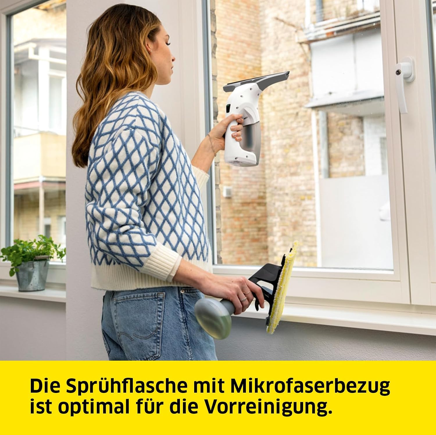 Kärcher Fenstersauger WV 1 Plus, Akkulaufzeit: 20 min, LED-Ladezustandsanzeige, Schmutzwassertank: 100 ml, Gewicht: 0,5 kg, Sprühflasche mit Mikrofaserbezug, 20 ml, Arbeitsbreite der Absaugdüse 250 mm 5 Kärcher Fenstersauger WV 1 Plus, Akkulaufzeit: 20 min, LED-Ladezustandsanzeige, Schmutzwassertank: 100 ml, Gewicht: 0,5 kg, Sprühflasche mit Mikrofaserbezug, 20 ml, Arbeitsbreite der Absaugdüse 250 mm – Bild 5
