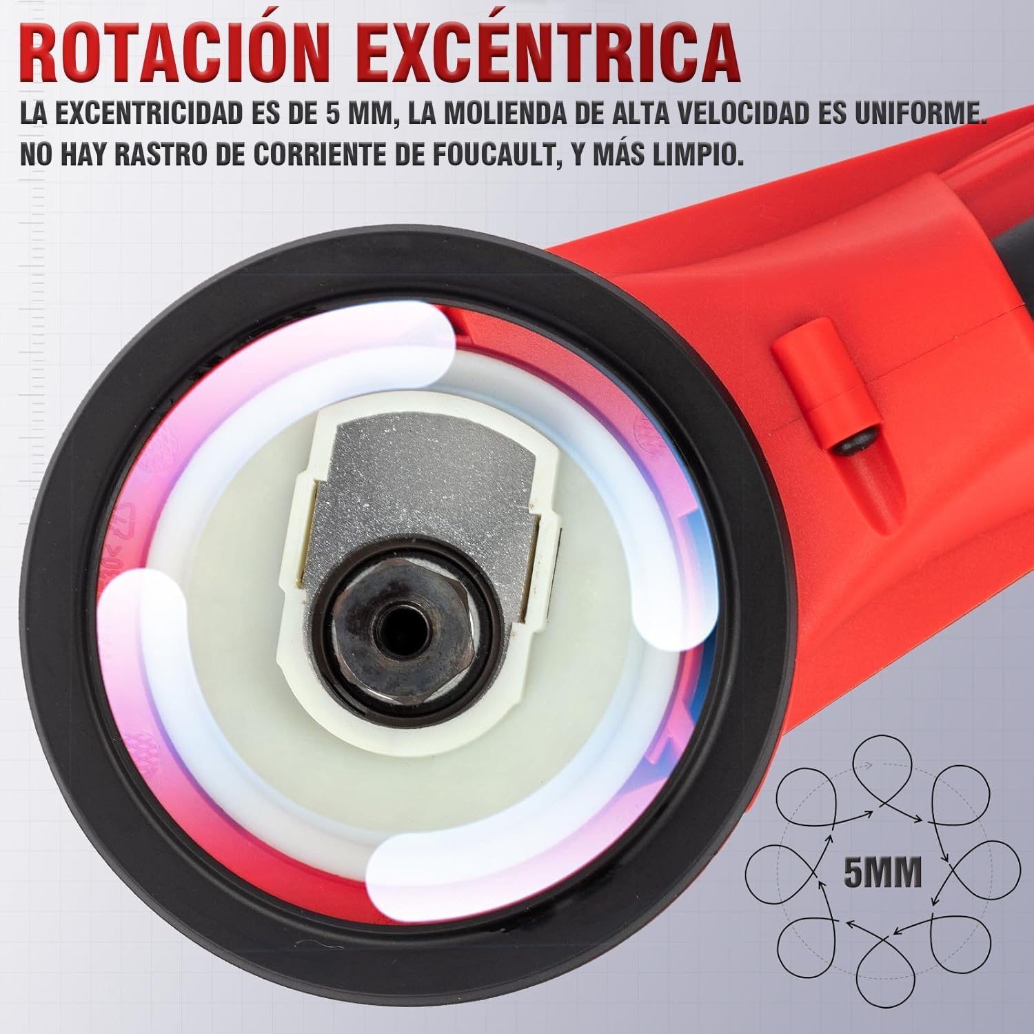 Autolock 125/150MM Exzenterschleifer mit 20 Schleifblättern,350W Bürstenloser Exzenterschleifer,6 Stufiger Drehzahlregelung bis 10.000 U/min Für Holzbearbeitung und Polieren (1pcs) 5 Autolock 125/150MM Exzenterschleifer mit 20 Schleifblättern,350W Bürstenloser Exzenterschleifer,6 Stufiger Drehzahlregelung bis 10.000 U/min Für Holzbearbeitung und Polieren (1pcs) – Bild 5