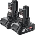 6,0Ah Ersatzakku für Bosch Akku 12V: für Bosch Professional 12V System Akku | 2-Stück Li-ion Werkzeugakku Kompatibel BAT420 BAT411 BAT411A BAT412 BAT413