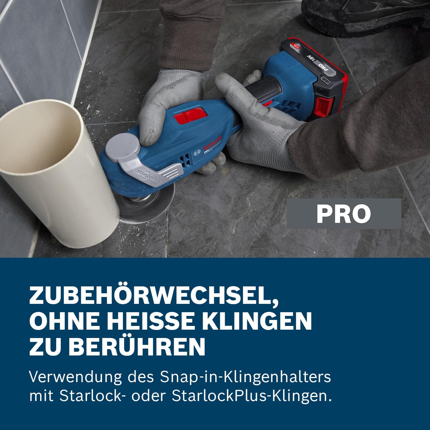 Bosch PRO 18V System Akku-Oszillationswerkzeug GOP18V-30 (inkl. Tauchsägeblatt PAIZ 32 APB, L-BOXX) 3 Bosch PRO 18V System Akku-Oszillationswerkzeug GOP18V-30 (inkl. Tauchsägeblatt PAIZ 32 APB, L-BOXX) – Bild 3