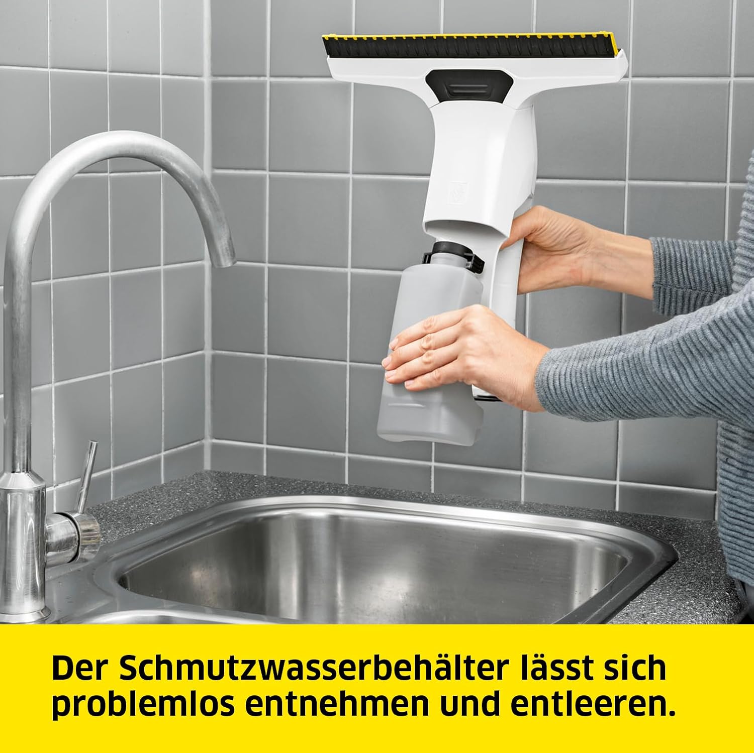 KÄRCHER Akku-Fenstersauger WV 6 Plus, extra Lange Akkulaufzeit von 100 min, LED-Ladezustandsanzeige, wechselbare Absaugdüse: 280 mm, Sprühflasche mit Mikrofaserbezug, 20 ml Fensterreiniger-Konzentrat 5 KÄRCHER Akku-Fenstersauger WV 6 Plus, extra Lange Akkulaufzeit von 100 min, LED-Ladezustandsanzeige, wechselbare Absaugdüse: 280 mm, Sprühflasche mit Mikrofaserbezug, 20 ml Fensterreiniger-Konzentrat – Bild 5