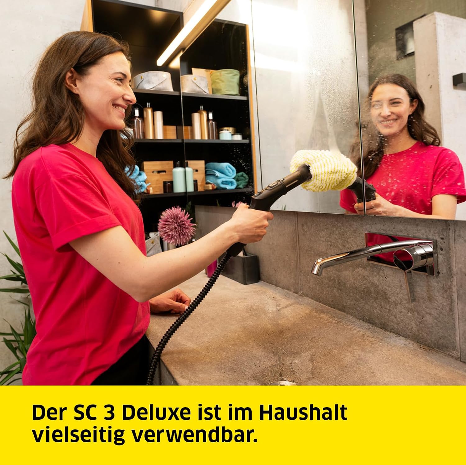 Kärcher Dampfreiniger SC 3 Deluxe, Dampfdruck: 3,5 bar, Aufheizzeit: 30 s, Leistung: 1.900 W, Flächenleistung: 75 m², Tank: 1 l, mit Bodenreinigungsset, Mikrofaser-Bezug, Düsen und Rundbürste, Weiß 2 Kärcher Dampfreiniger SC 3 Deluxe, Dampfdruck: 3,5 bar, Aufheizzeit: 30 s, Leistung: 1.900 W, Flächenleistung: 75 m², Tank: 1 l, mit Bodenreinigungsset, Mikrofaser-Bezug, Düsen und Rundbürste, Weiß – Bild 2
