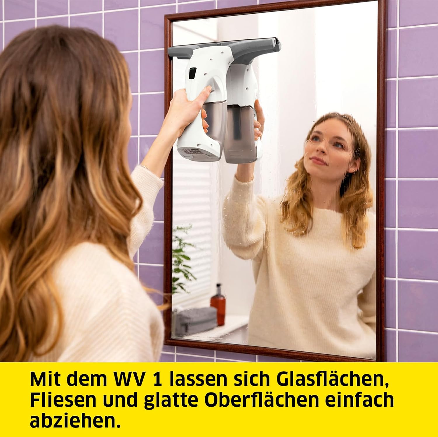 Kärcher Fenstersauger WV 1 Plus, Akkulaufzeit: 20 min, LED-Ladezustandsanzeige, Schmutzwassertank: 100 ml, Gewicht: 0,5 kg, Sprühflasche mit Mikrofaserbezug, 20 ml, Arbeitsbreite der Absaugdüse 250 mm 2 Kärcher Fenstersauger WV 1 Plus, Akkulaufzeit: 20 min, LED-Ladezustandsanzeige, Schmutzwassertank: 100 ml, Gewicht: 0,5 kg, Sprühflasche mit Mikrofaserbezug, 20 ml, Arbeitsbreite der Absaugdüse 250 mm – Bild 2
