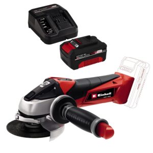 Einhell Akku-Winkelschleifer TE-AG 18/115 Li Power X-Change (Li-Ion, 8.500 min-1, Wiederanlauf-, Überlast- & Scheibenschutz, inkl. 4,0 Ah Akku und Ladegerät)