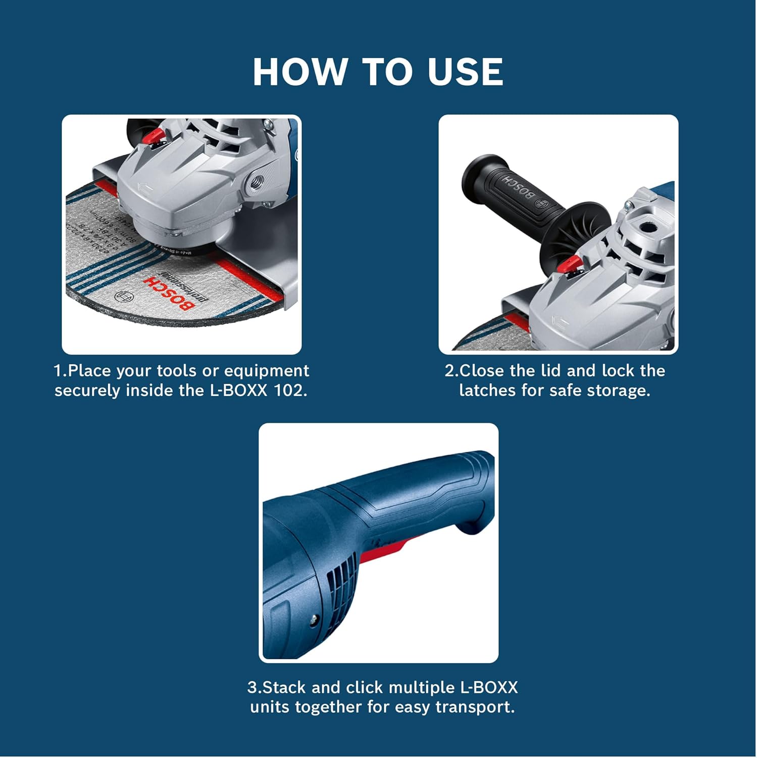 Bosch Professional Handwerkoffersystem L-BOXX 102 (Belastbarkeit bis 100 kg, eine Traglast bis 25 kg und eine Zugfestigkeit von 50 kg, Material: ABS Plastik, PA6 Kunststoff) 4 Bosch Professional Handwerkoffersystem L-BOXX 102 (Belastbarkeit bis 100 kg, eine Traglast bis 25 kg und eine Zugfestigkeit von 50 kg, Material: ABS Plastik, PA6 Kunststoff) – Bild 4