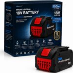 18V 10,0Ah Akku kompatibel mit Bosch Professional 18V System – Li-Ion Hochleistungsakku mit LED-Ladezustandsanzeige – Ersatzakku für 18V Elektrowerkzeuge – Überlade-, Tiefentladungs-, Kurzschluss