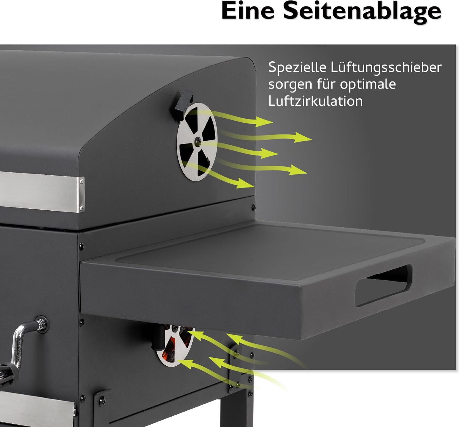 tepro Holzkohlegrill (Grillwagen) Toronto Basic, Grillfläche: ca. 52 x 36 cm, BBQ mit Deckel, Maße ca. 89,5 x 60,5 x 103,3 cm 4 tepro Holzkohlegrill (Grillwagen) Toronto Basic, Grillfläche: ca. 52 x 36 cm, BBQ mit Deckel, Maße ca. 89,5 x 60,5 x 103,3 cm – Bild 4