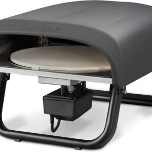Enders® Pizzaofen PACO™ Rotate, Pizzastein rund, Thermometer, Pizza, Edelstahlbrenner, 4kW, Cordierit-Pizzastein 30,5cm, rotierend, stufenlos regulierbarer Edelstahlbrenner #31316