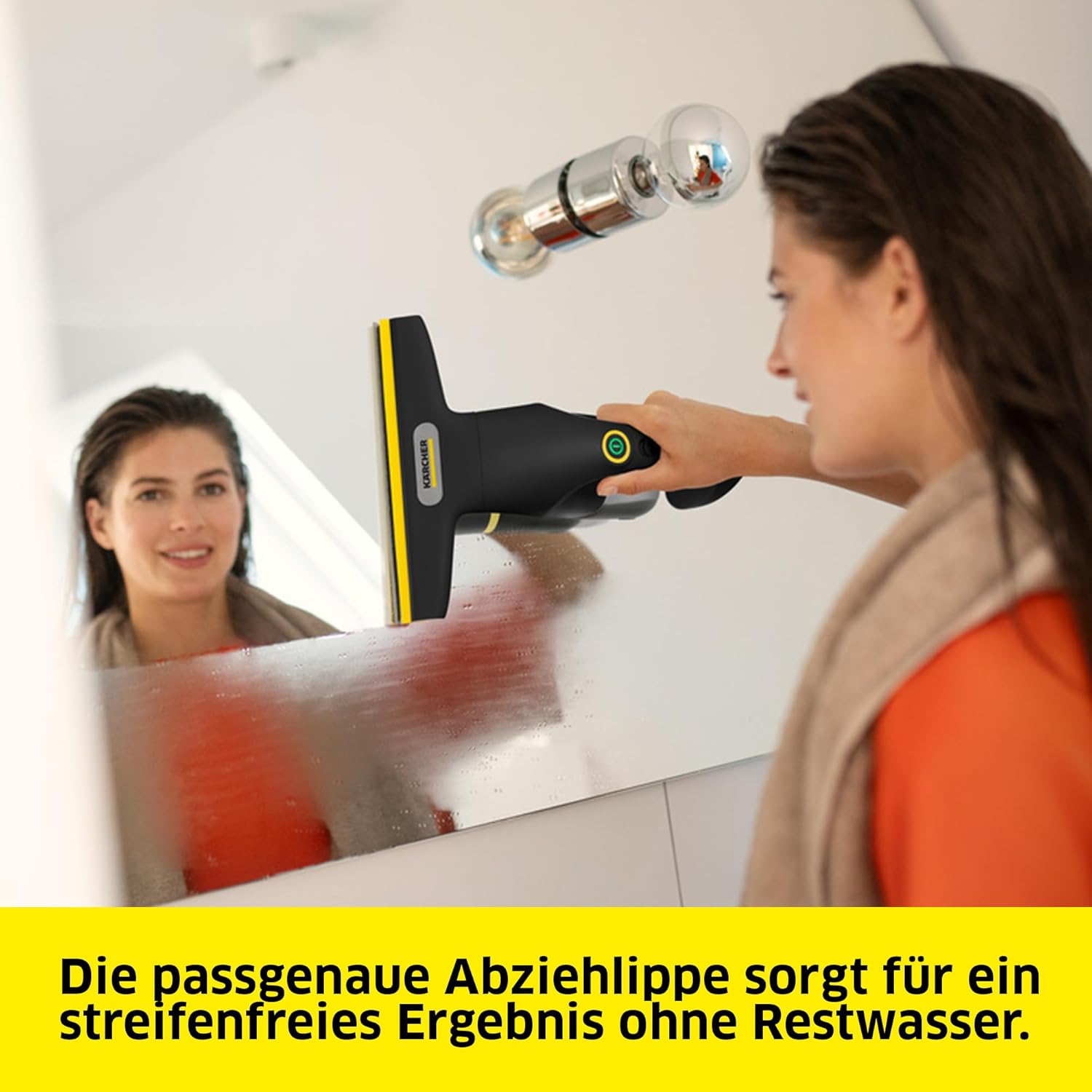 Kärcher Akku-Fenstersauger WV Compact Care Extra+ Black | 360°-Einsatz, 100ml Tank, Inkl. Sprühflasche mit Mikrofaser-Wischbezug & Fensterreiniger (500ml) 4 Kärcher Akku-Fenstersauger WV Compact Care Extra+ Black | 360°-Einsatz, 100ml Tank, Inkl. Sprühflasche mit Mikrofaser-Wischbezug & Fensterreiniger (500ml) – Bild 4