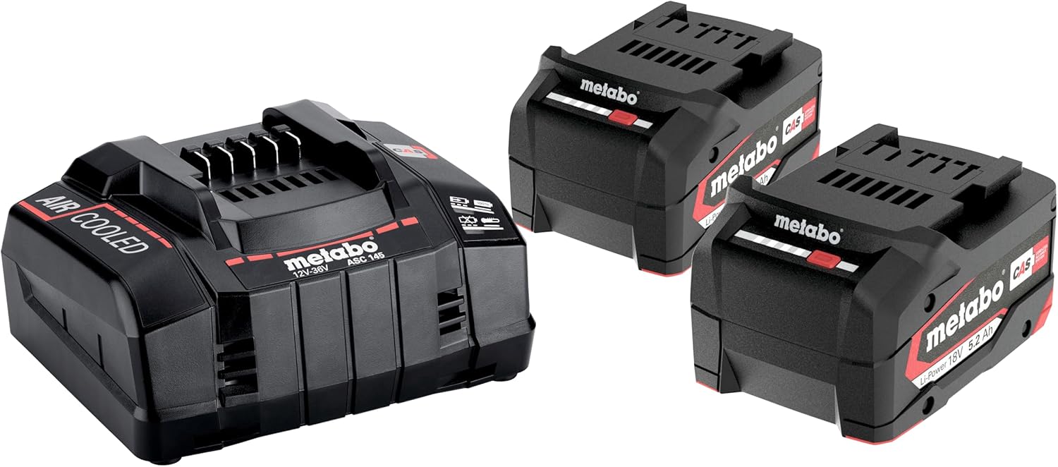 metabo Basis Set mit 2X 18V 2,0Ah Li-Power Akku & SC 30 Charger | System Zubehör für 18Volt Akkugeräte, Lihd kompatibel, Li-Ion Akkupacks mit Kapazitätsanzeige für Metabo Maschinen & CAS 3 metabo Basis Set mit 2X 18V 2,0Ah Li-Power Akku & SC 30 Charger | System Zubehör für 18Volt Akkugeräte, Lihd kompatibel, Li-Ion Akkupacks mit Kapazitätsanzeige für Metabo Maschinen & CAS – Bild 3